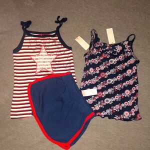 Old Navy Girls Size 2T Tank Tops & Skort 3 Piece Outfit New With Tags